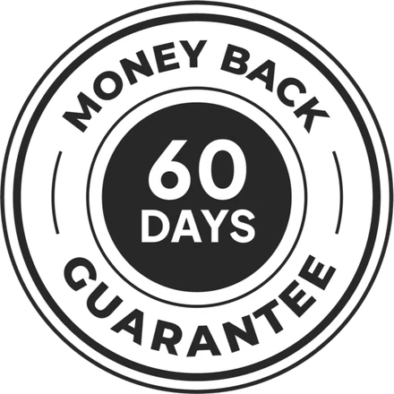 Jellyfil 60-day money-back guarantee badge